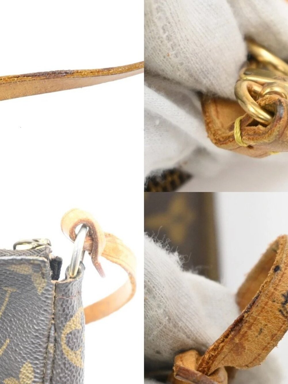 LOUIS VUITTON Pochette Accessoires Hand Bag Monogram Leather BN M51980 85MA488 - Picture 9 of 16